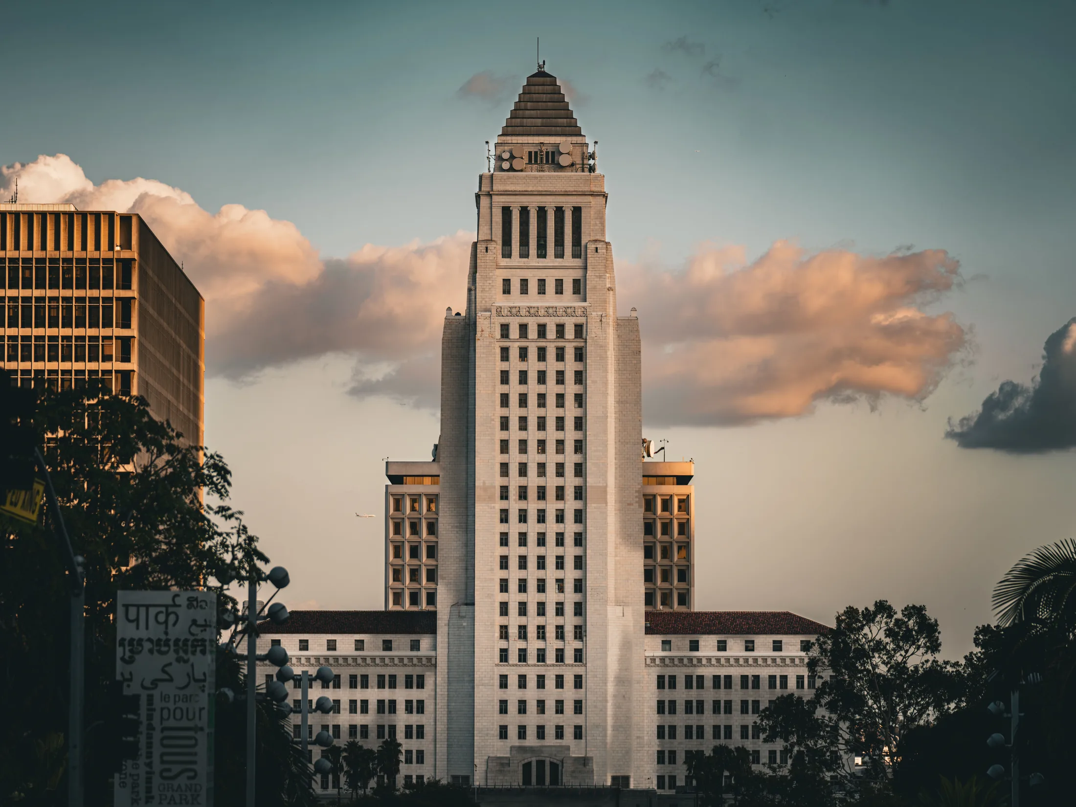 Los Angeles City Hall building against the sky