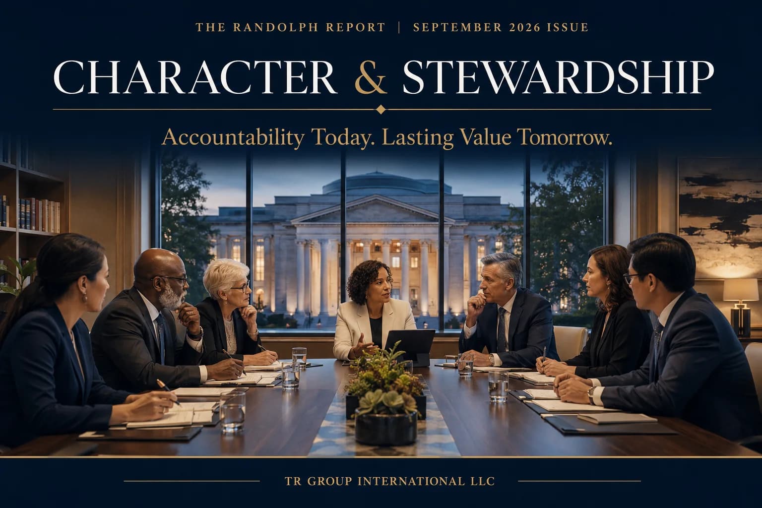 Character & Stewardship: accountability today, lasting value tomorrow. The Randolph Report, September 2026.