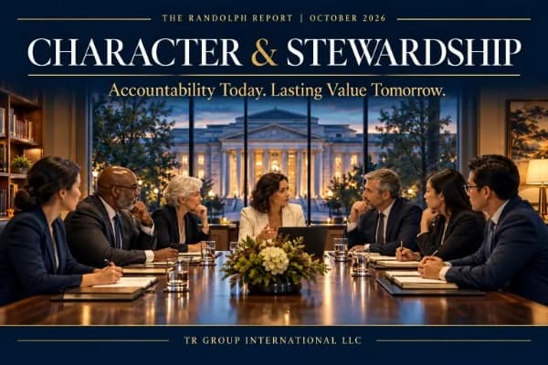 Character and Stewardship, The Randolph Report, October 2026.