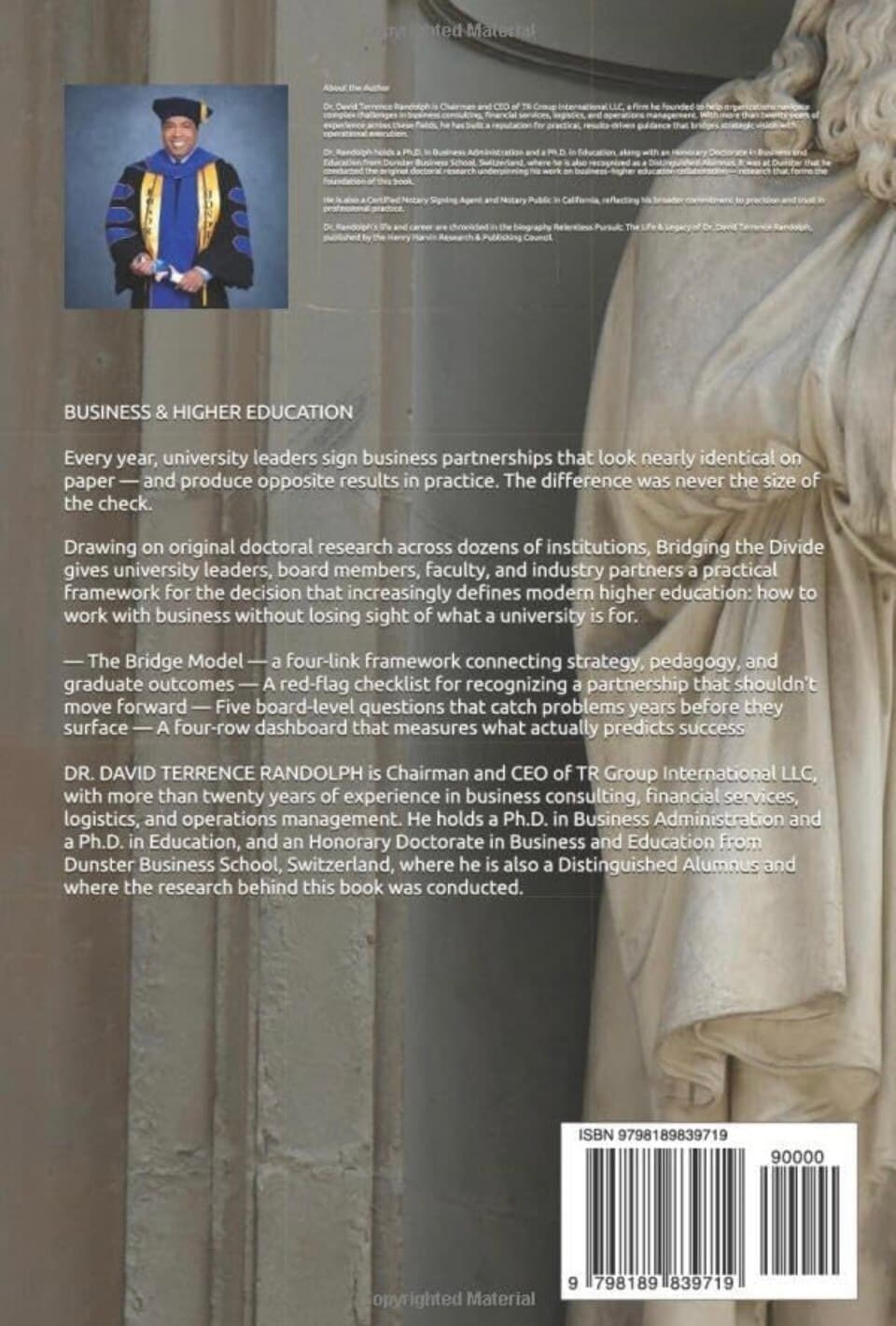 Bridging the Divide — paperback back cover